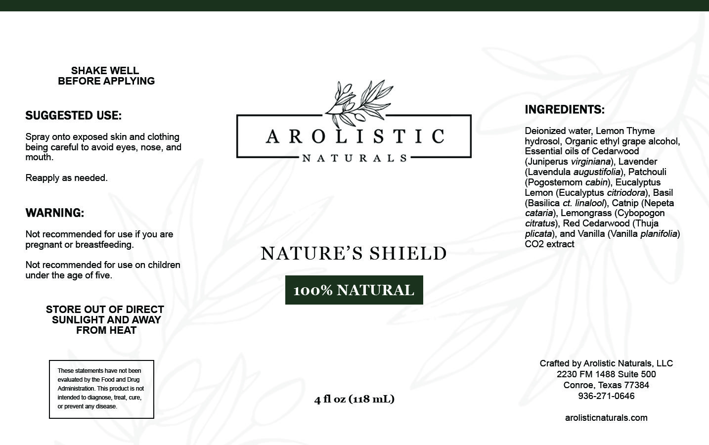 Arolistic Bug Spray 4.0 Label Design Gilbert, AZ